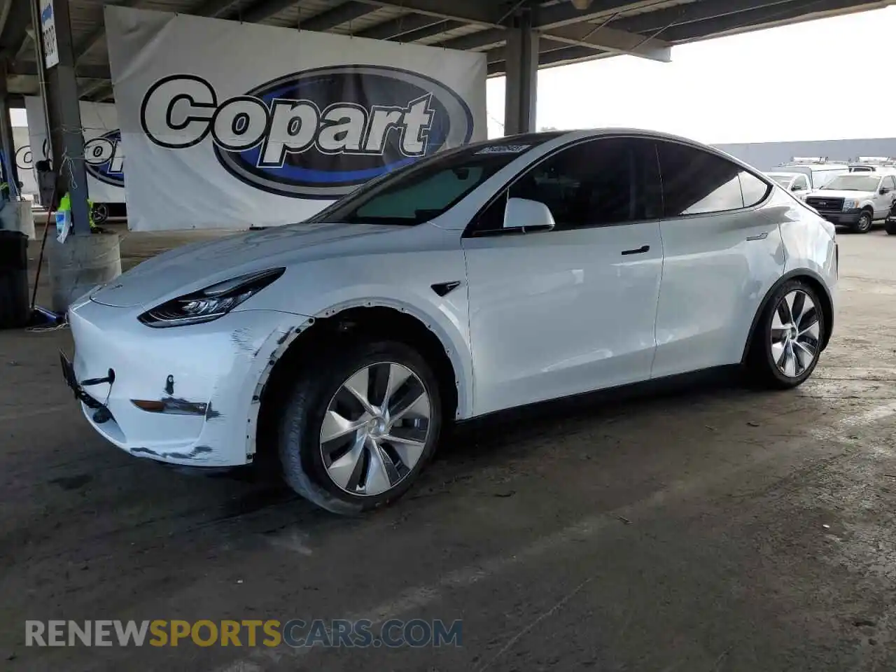 1 Photograph of a damaged car 5YJYGDEE3MF263195 TESLA MODEL Y 2021