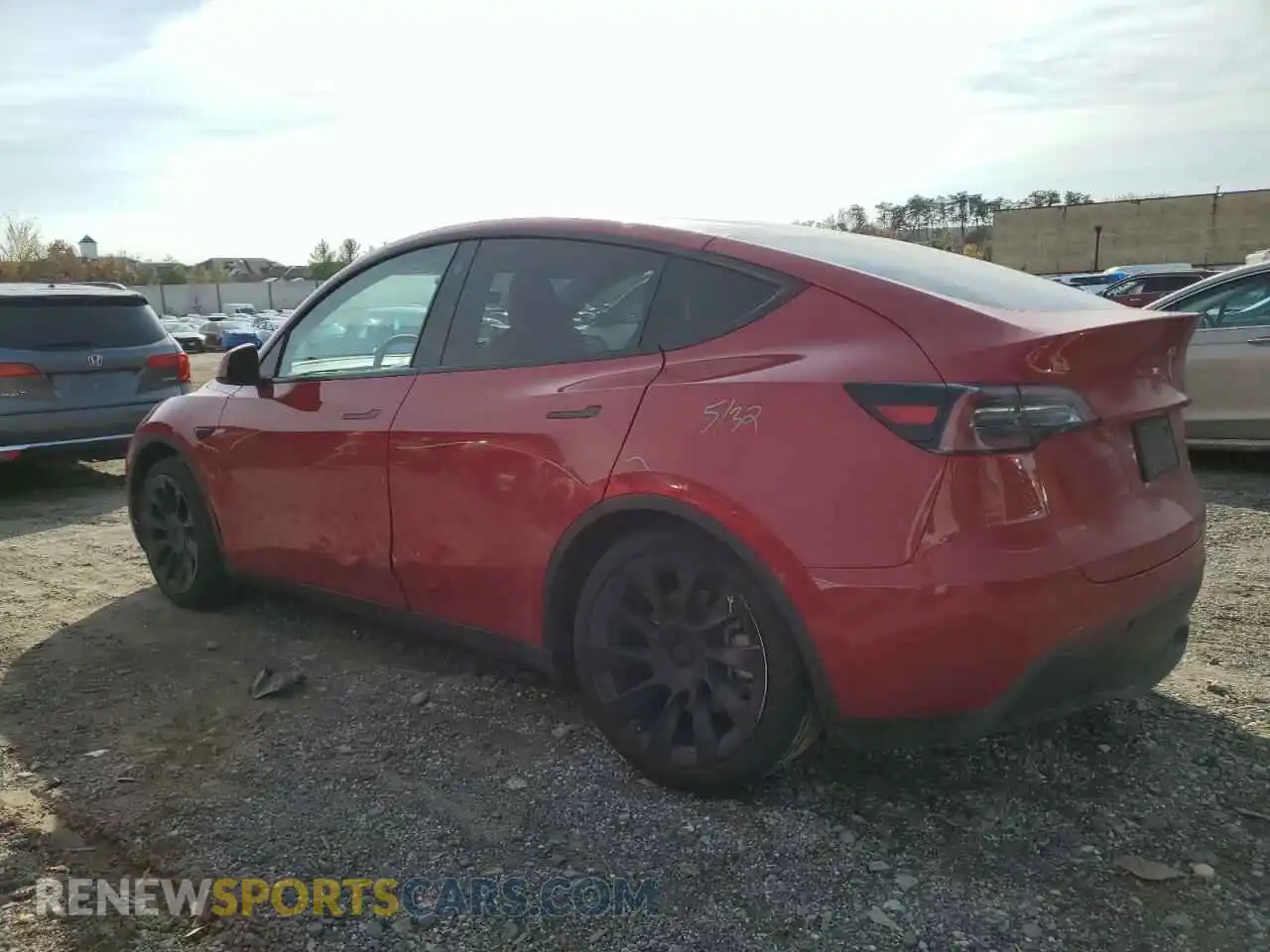 2 Photograph of a damaged car 5YJYGDEE3MF278828 TESLA MODEL Y 2021