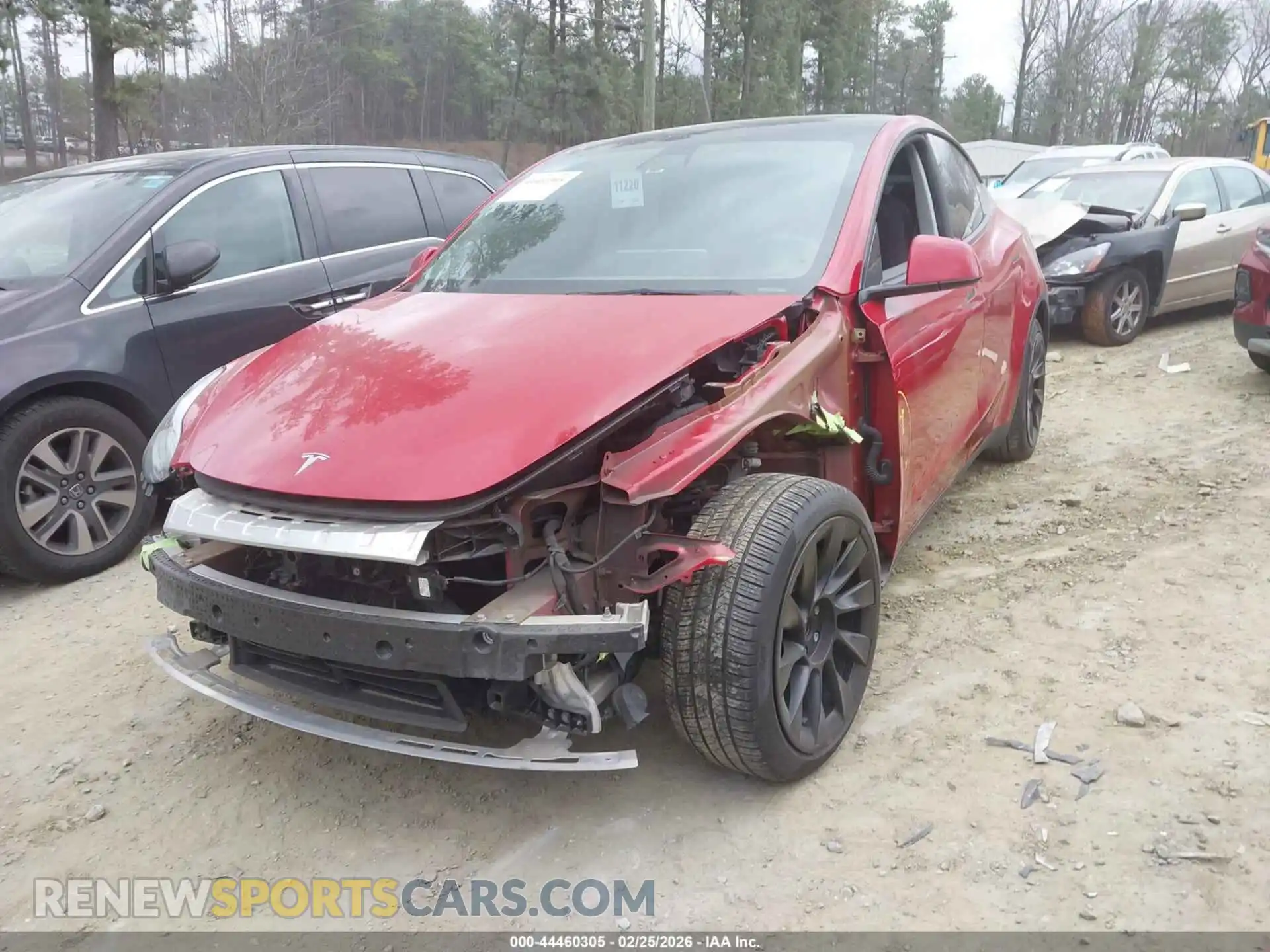 2 Photograph of a damaged car 5YJYGDEE3MF287027 TESLA MODEL Y 2021