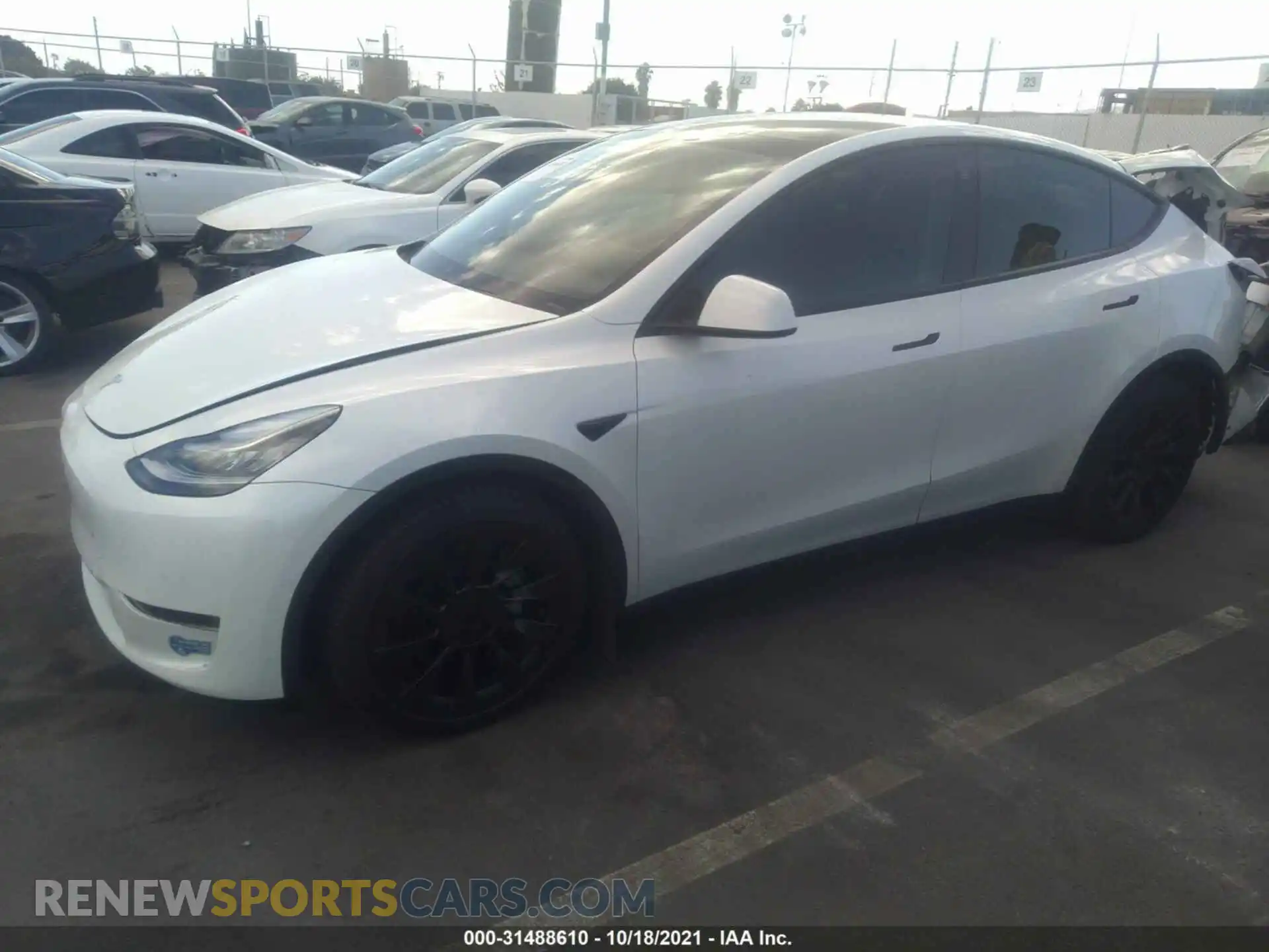 2 Photograph of a damaged car 5YJYGDEE4MF061966 TESLA MODEL Y 2021