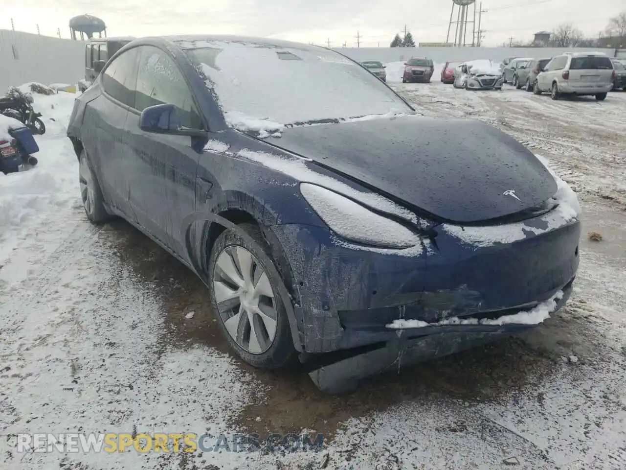1 Photograph of a damaged car 5YJYGDEE4MF062468 TESLA MODEL Y 2021