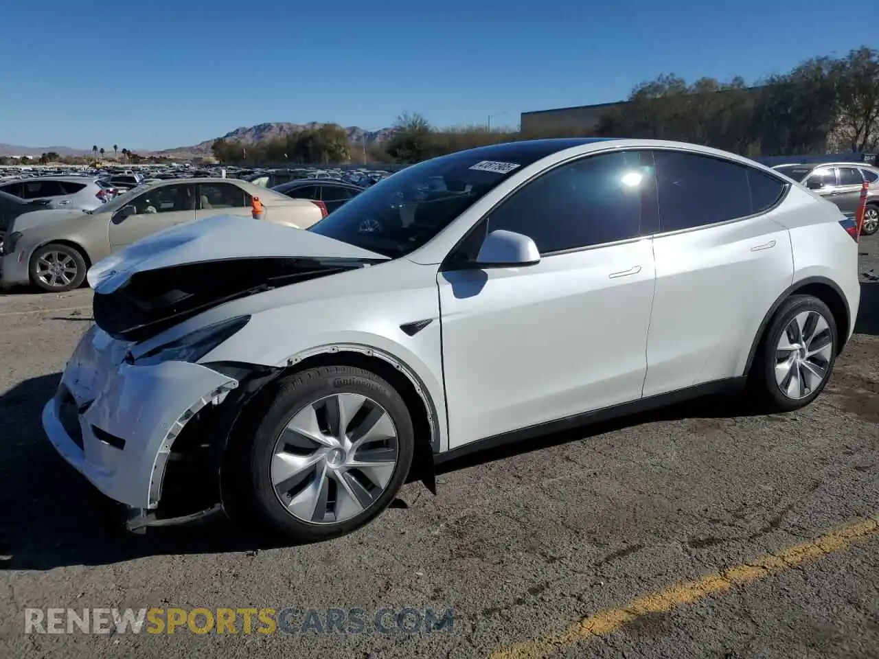 1 Photograph of a damaged car 5YJYGDEE4MF063734 TESLA MODEL Y 2021