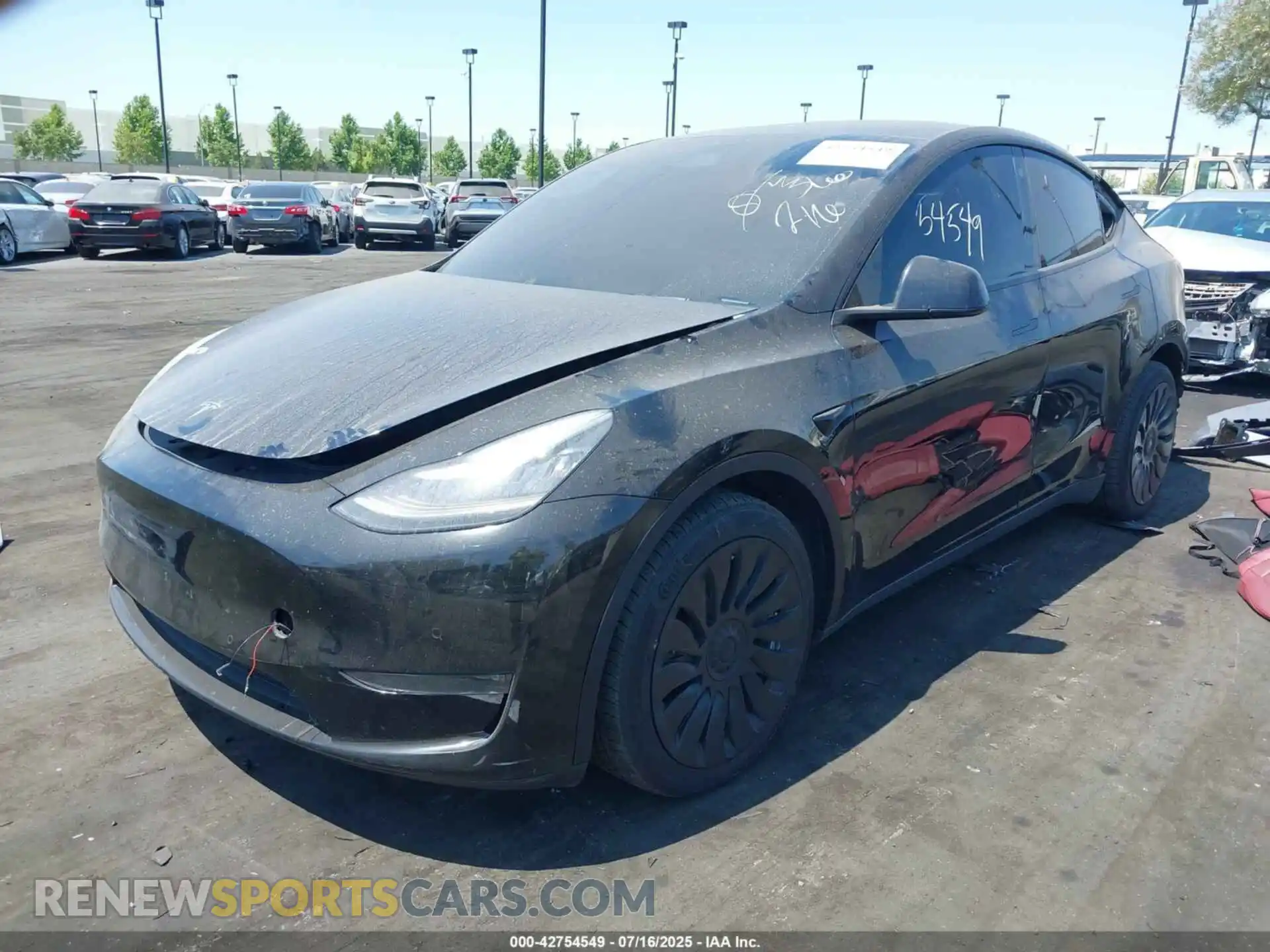 2 Photograph of a damaged car 5YJYGDEE4MF067203 TESLA MODEL Y 2021