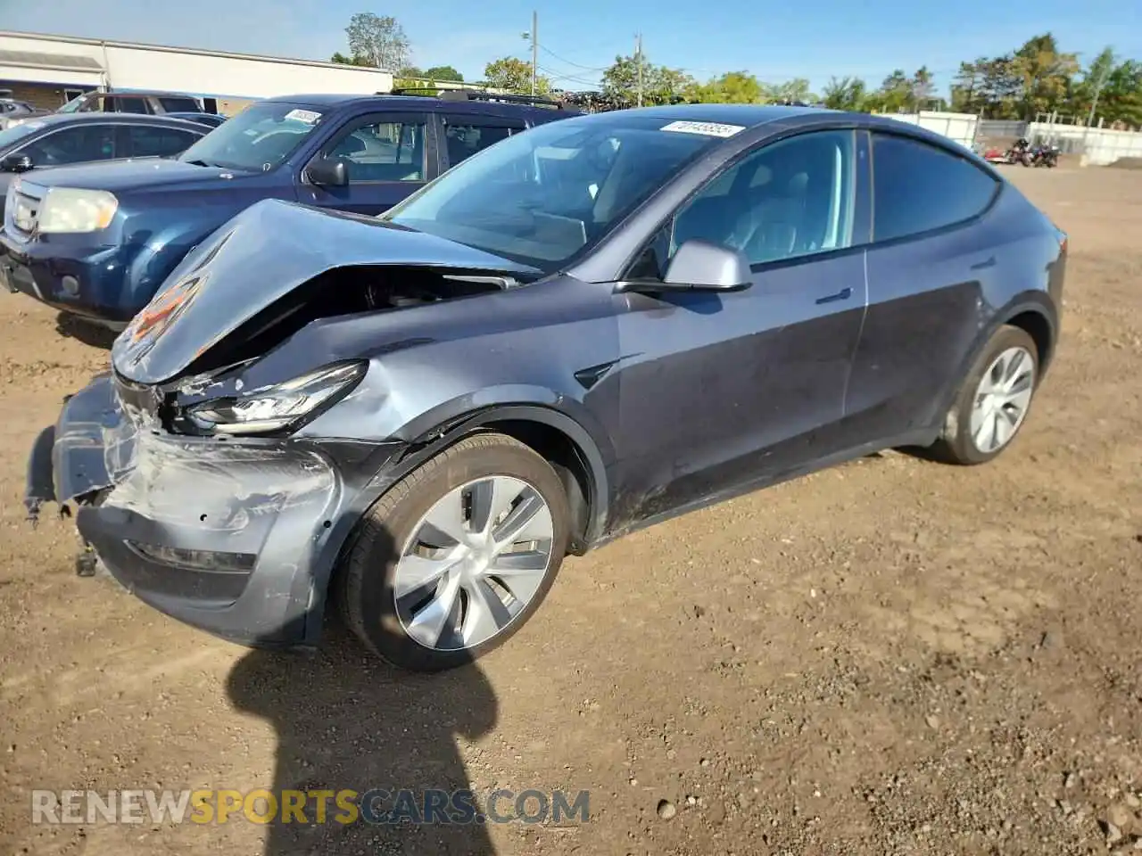 1 Photograph of a damaged car 5YJYGDEE4MF068593 TESLA MODEL Y 2021