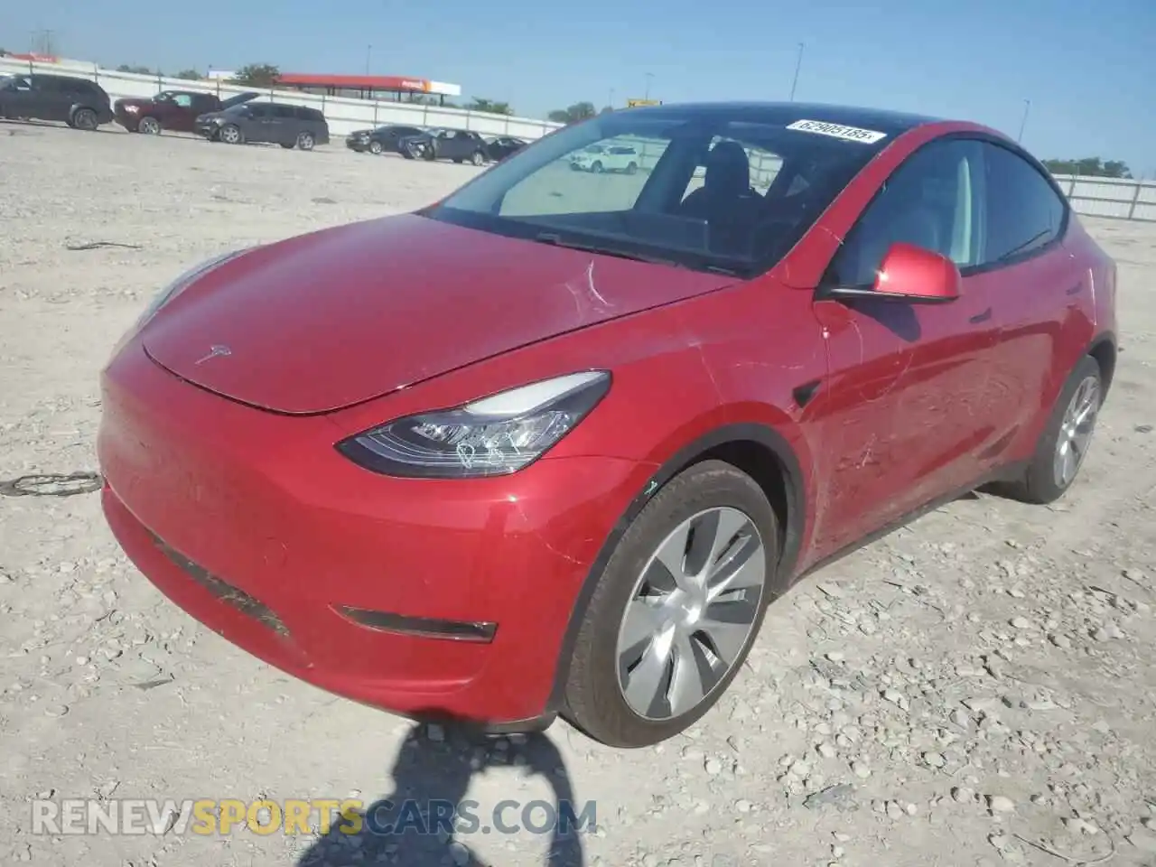 1 Photograph of a damaged car 5YJYGDEE4MF077407 TESLA MODEL Y 2021
