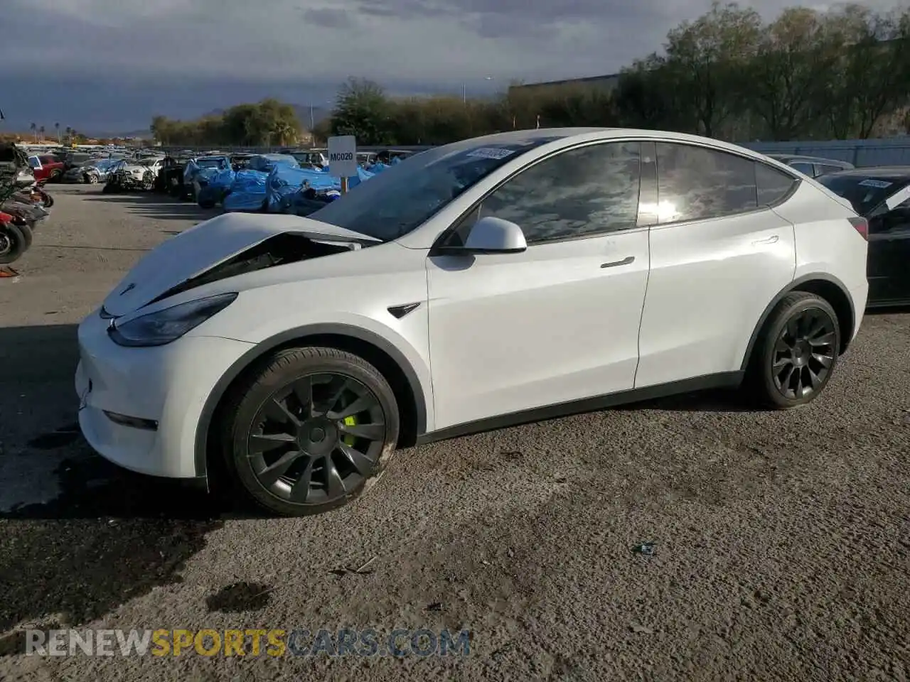 1 Photograph of a damaged car 5YJYGDEE4MF081148 TESLA MODEL Y 2021