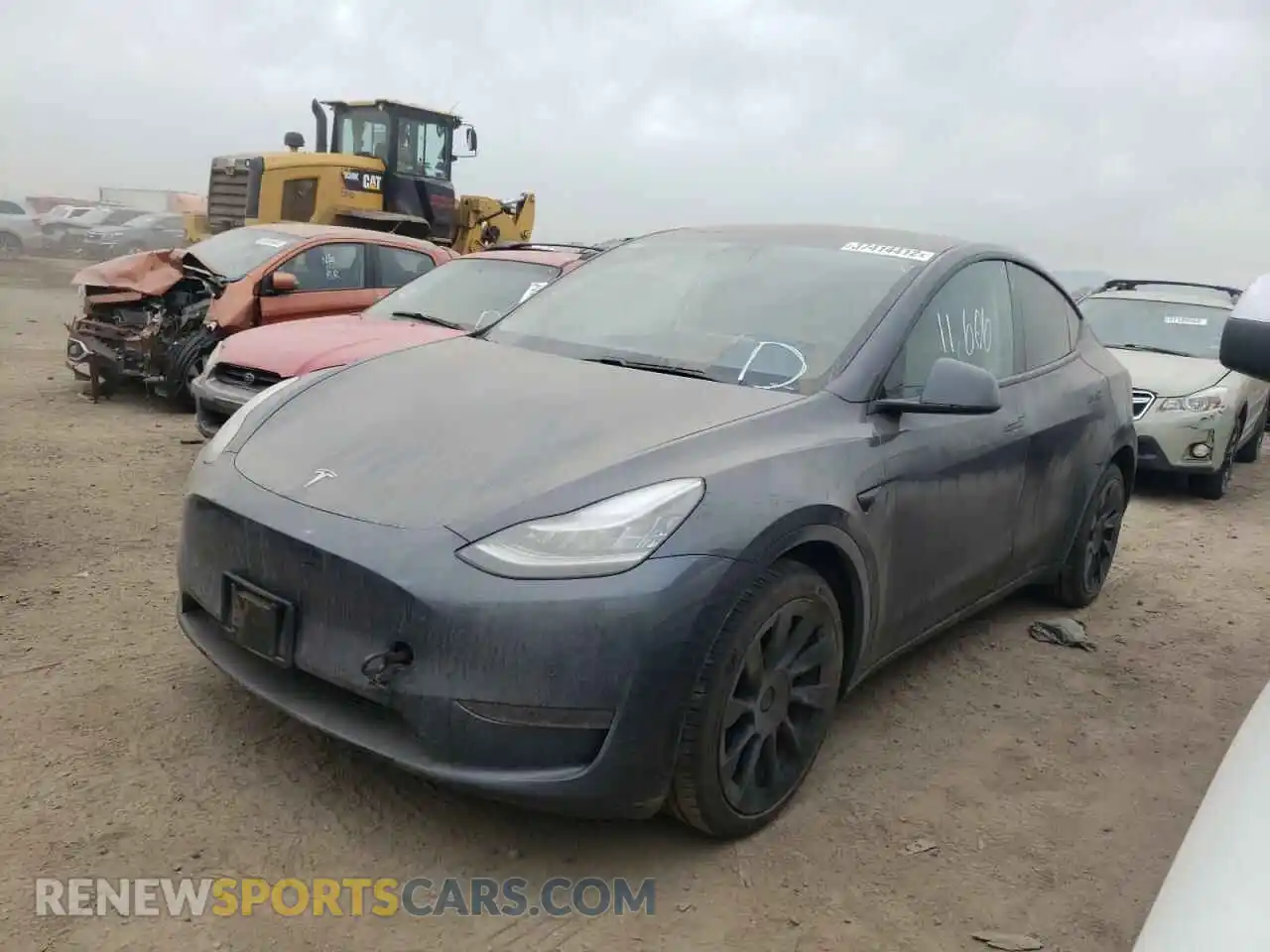 2 Photograph of a damaged car 5YJYGDEE4MF084146 TESLA MODEL Y 2021