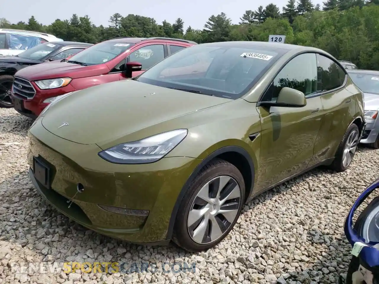 1 Photograph of a damaged car 5YJYGDEE4MF085975 TESLA MODEL Y 2021