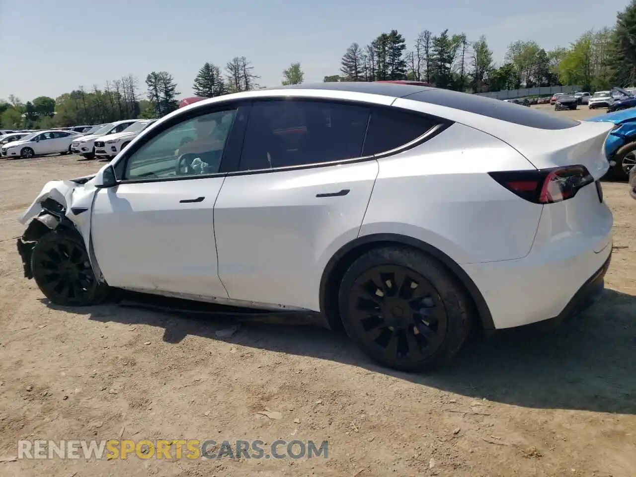 2 Photograph of a damaged car 5YJYGDEE4MF086950 TESLA MODEL Y 2021