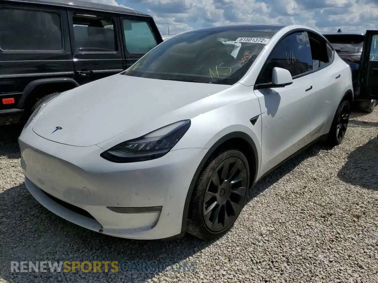 2 Photograph of a damaged car 5YJYGDEE4MF087712 TESLA MODEL Y 2021