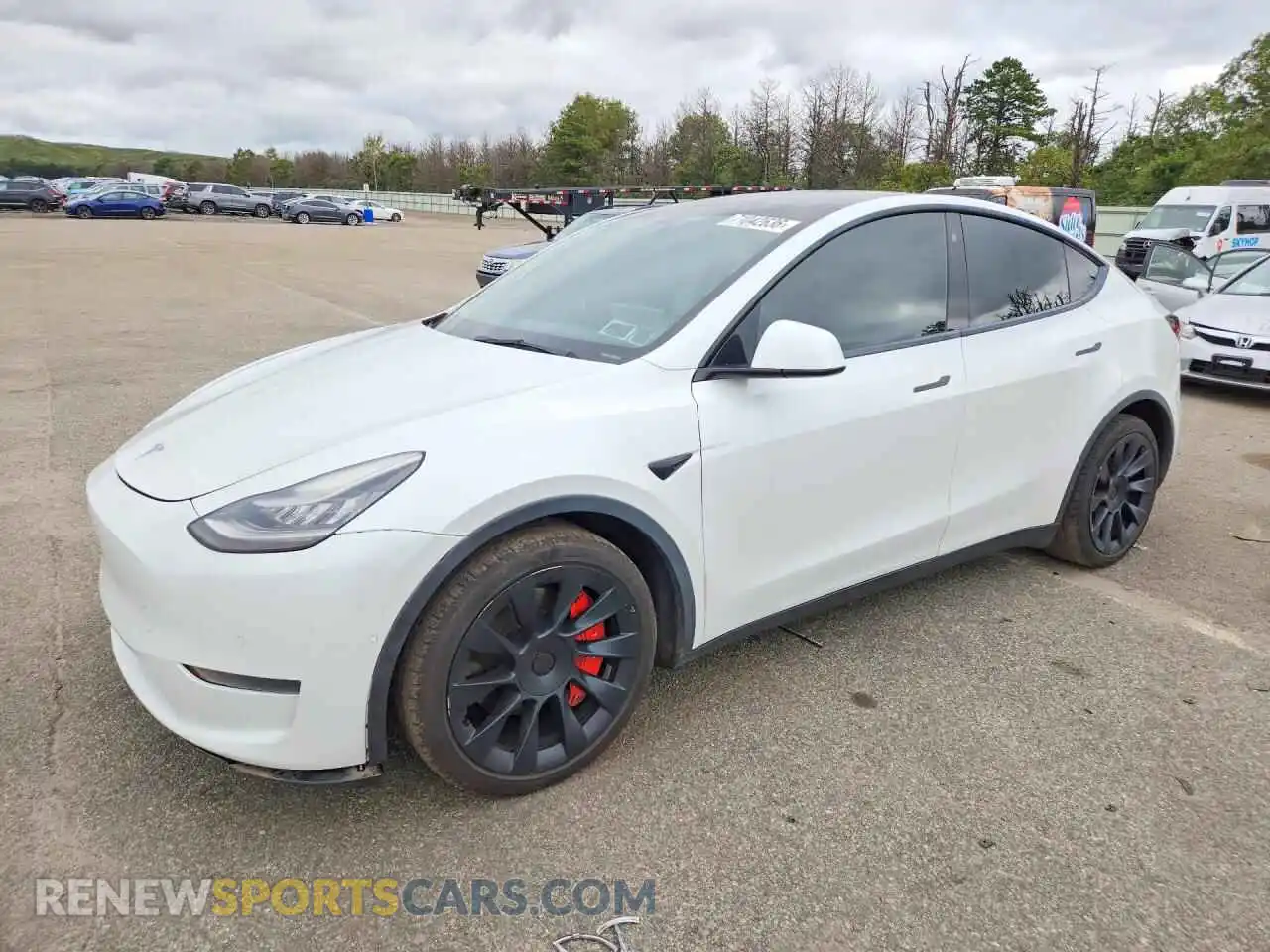 1 Photograph of a damaged car 5YJYGDEE4MF089881 TESLA MODEL Y 2021