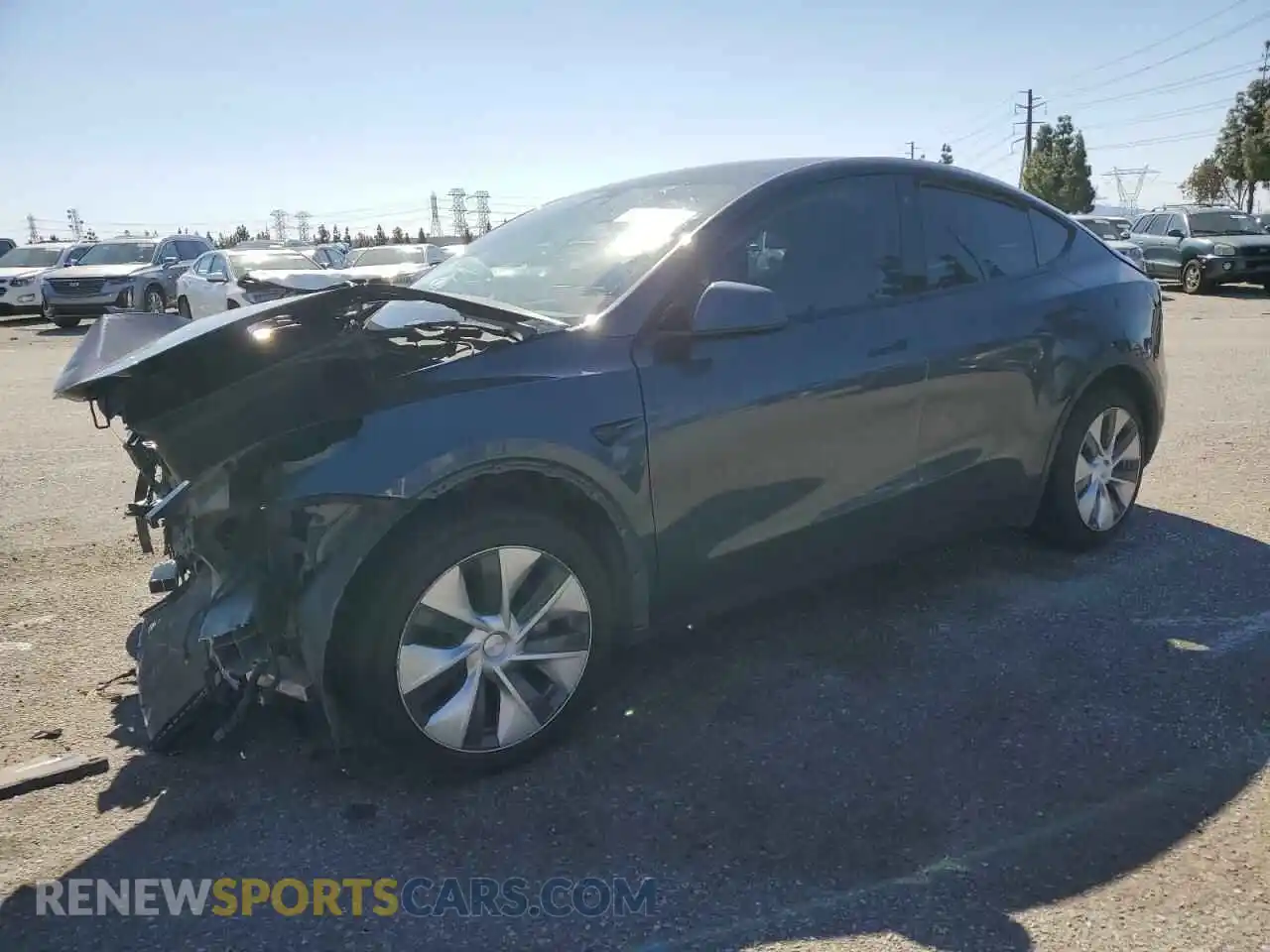 1 Photograph of a damaged car 5YJYGDEE4MF090769 TESLA MODEL Y 2021