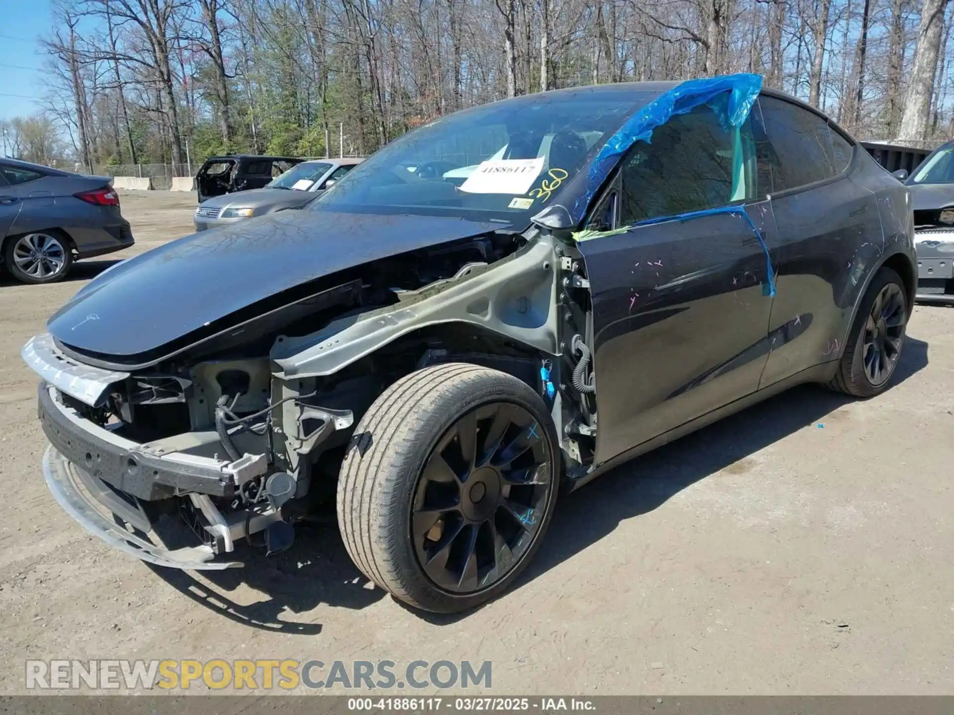 2 Photograph of a damaged car 5YJYGDEE4MF091162 TESLA MODEL Y 2021