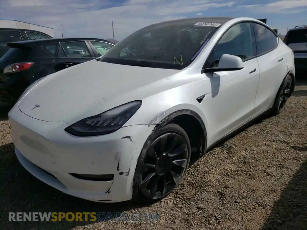 2 Photograph of a damaged car 5YJYGDEE4MF095535 TESLA MODEL Y 2021