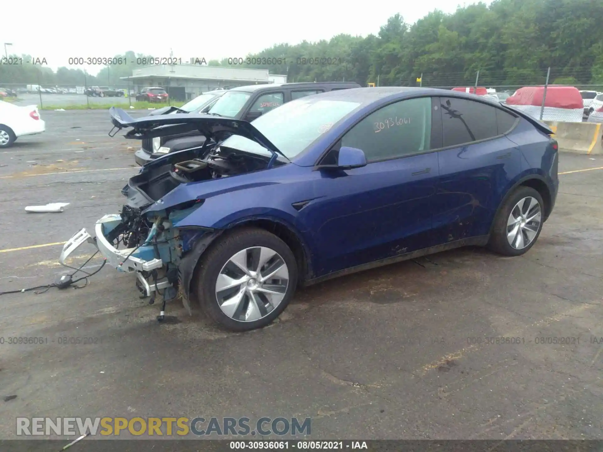 2 Photograph of a damaged car 5YJYGDEE4MF109286 TESLA MODEL Y 2021