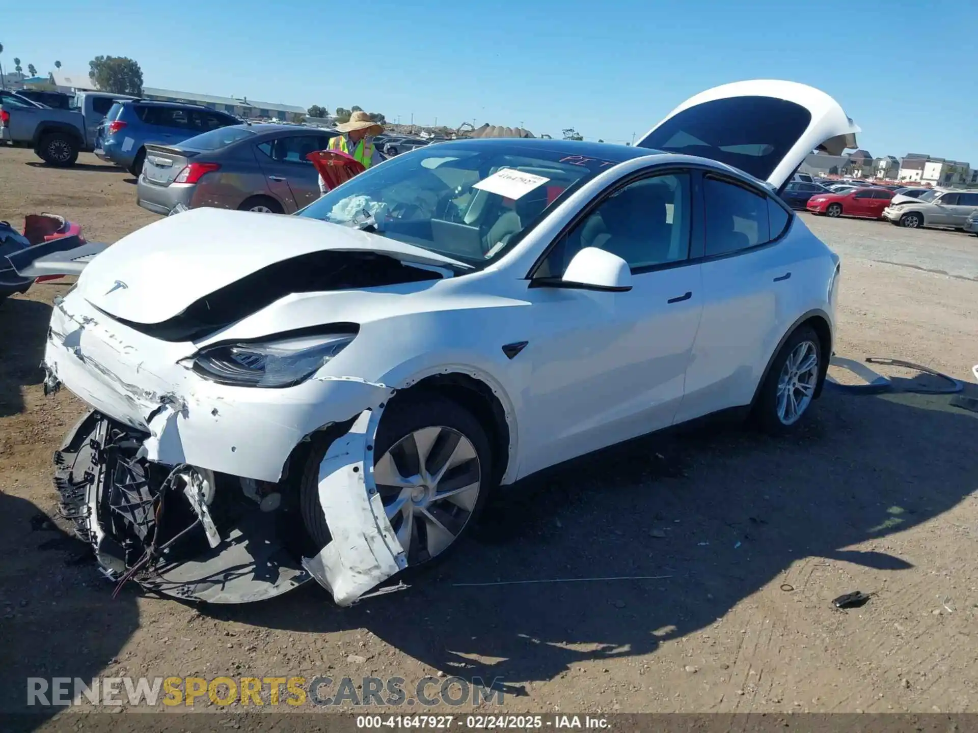 2 Photograph of a damaged car 5YJYGDEE4MF160707 TESLA MODEL Y 2021