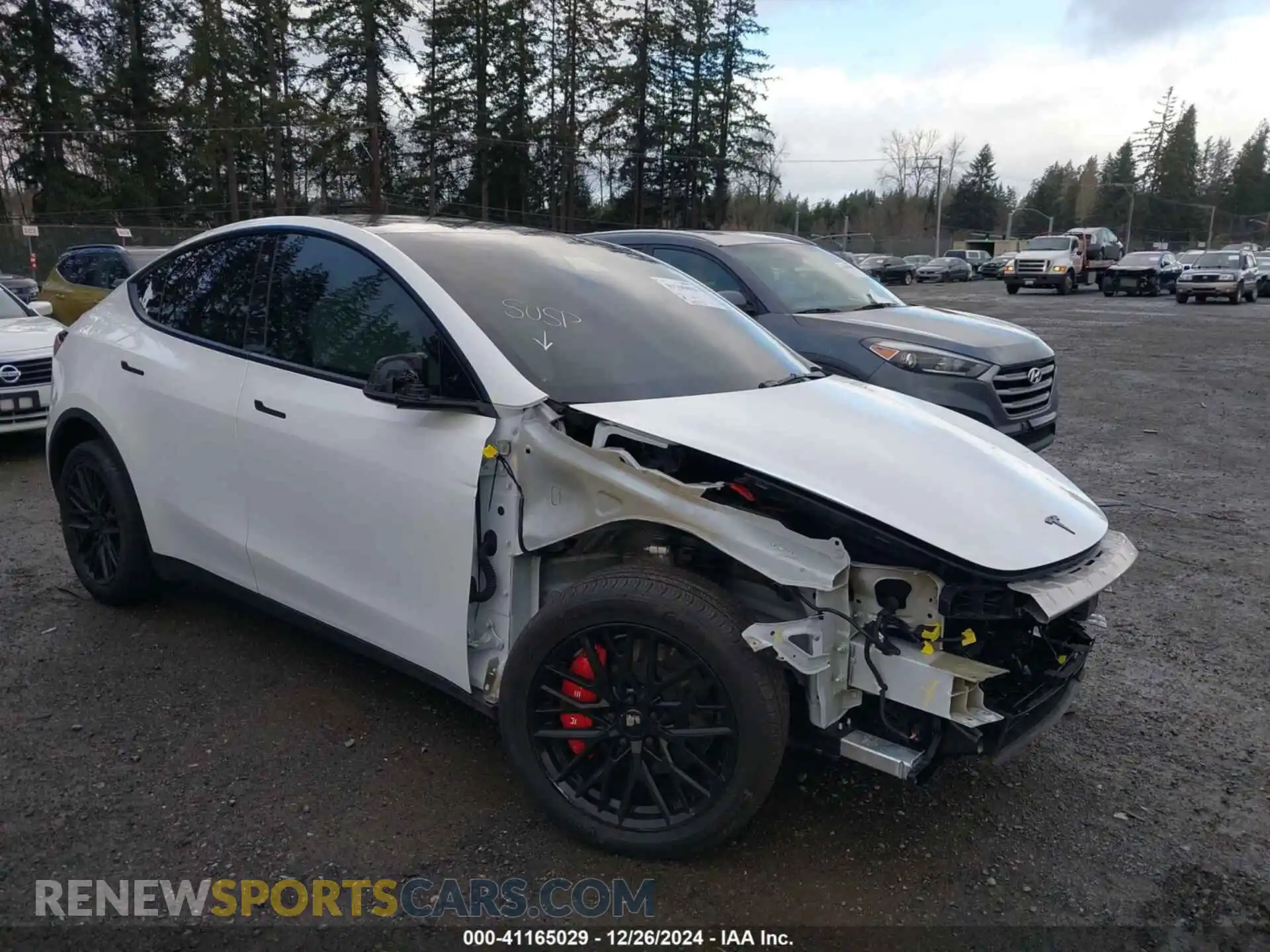 1 Photograph of a damaged car 5YJYGDEE4MF173747 TESLA MODEL Y 2021