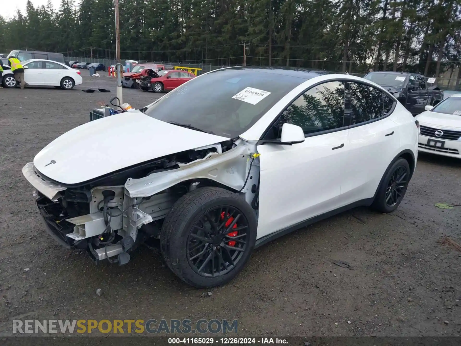 2 Photograph of a damaged car 5YJYGDEE4MF173747 TESLA MODEL Y 2021
