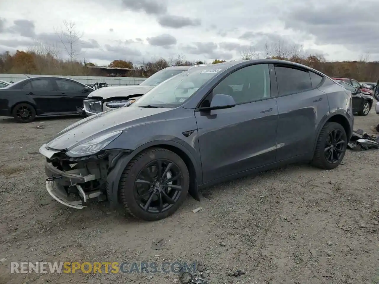 1 Photograph of a damaged car 5YJYGDEE4MF174283 TESLA MODEL Y 2021