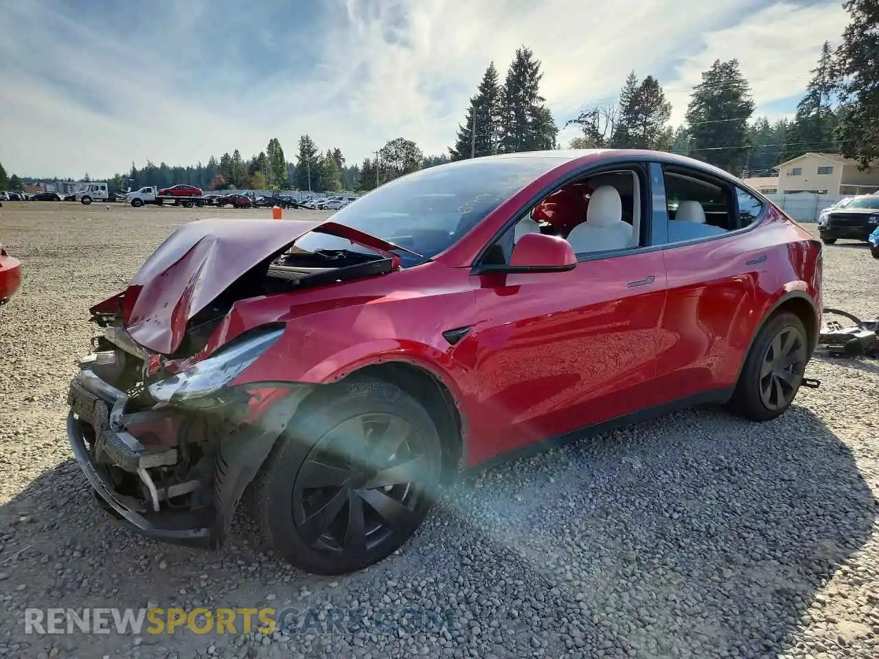 1 Фотография поврежденного автомобиля 5YJYGDEE4MF174736 TESLA MODEL Y 2021