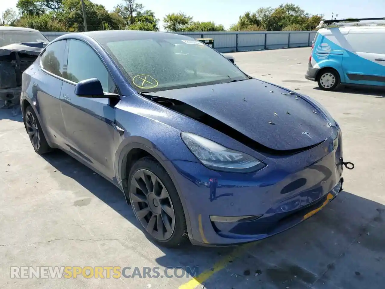 1 Photograph of a damaged car 5YJYGDEE4MF200817 TESLA MODEL Y 2021