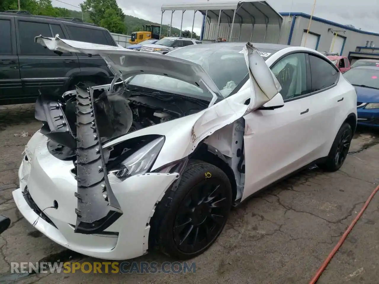 2 Photograph of a damaged car 5YJYGDEE4MF209310 TESLA MODEL Y 2021