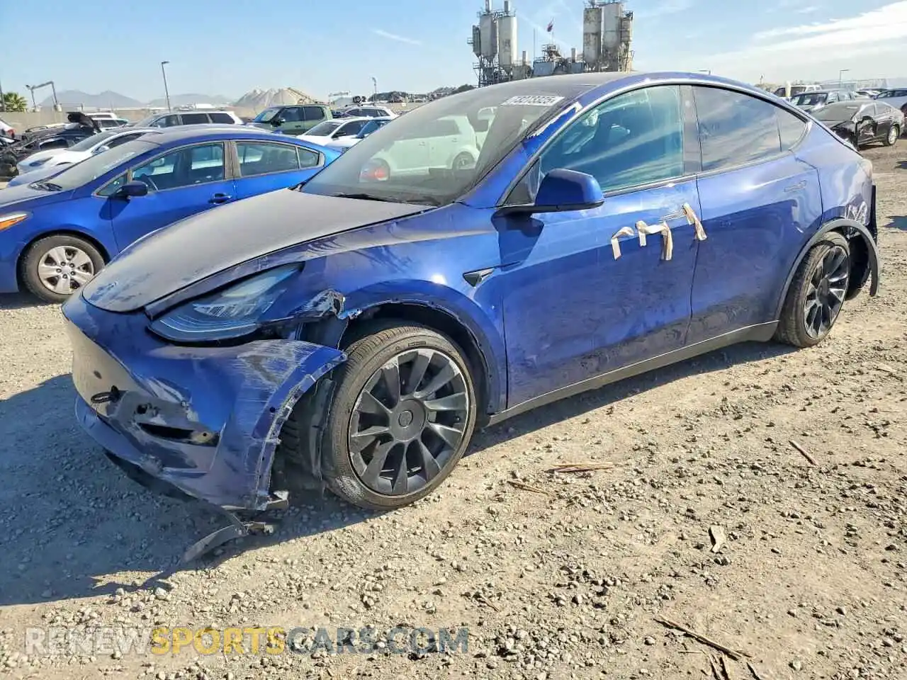 1 Photograph of a damaged car 5YJYGDEE4MF215558 TESLA MODEL Y 2021