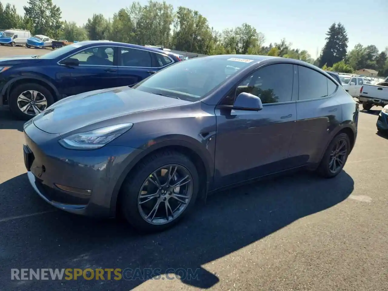 1 Photograph of a damaged car 5YJYGDEE4MF224471 TESLA MODEL Y 2021