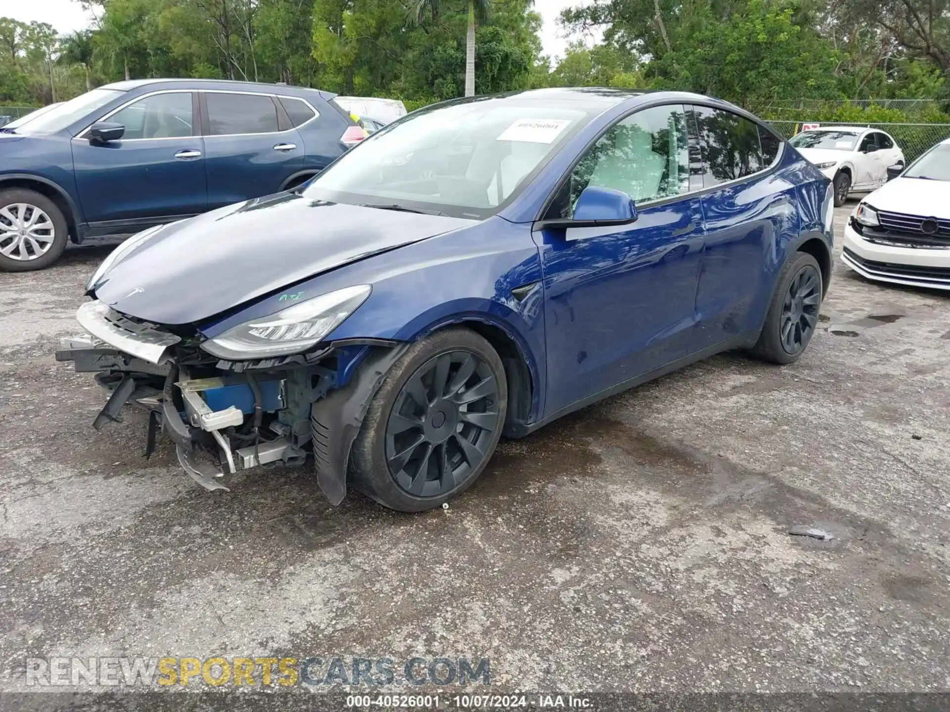 2 Photograph of a damaged car 5YJYGDEE4MF243120 TESLA MODEL Y 2021