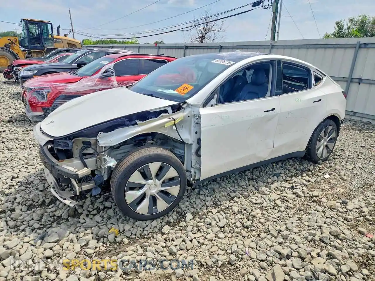 1 Photograph of a damaged car 5YJYGDEE4MF254201 TESLA MODEL Y 2021