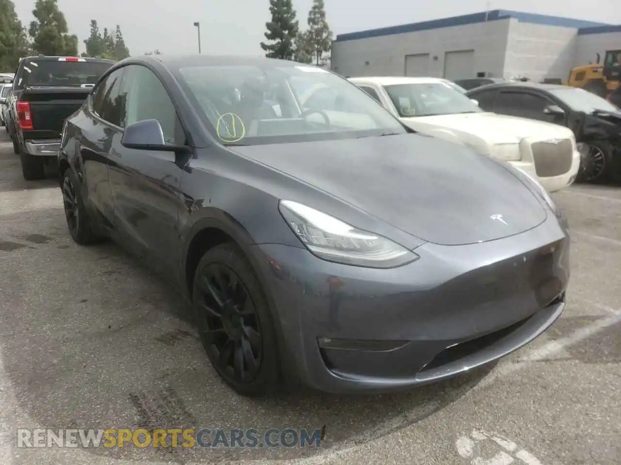 1 Photograph of a damaged car 5YJYGDEE4MF278563 TESLA MODEL Y 2021