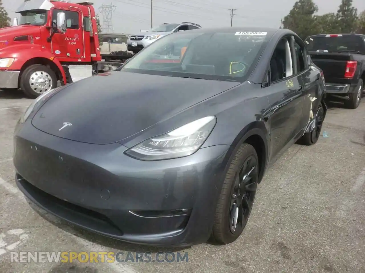 2 Photograph of a damaged car 5YJYGDEE4MF278563 TESLA MODEL Y 2021