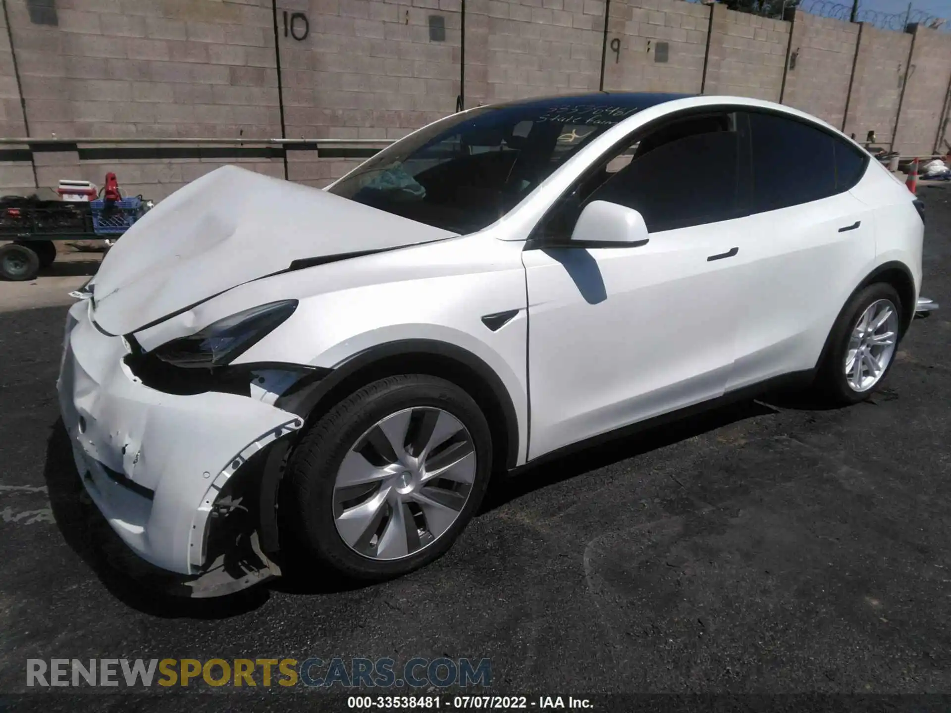 2 Photograph of a damaged car 5YJYGDEE5MF090344 TESLA MODEL Y 2021