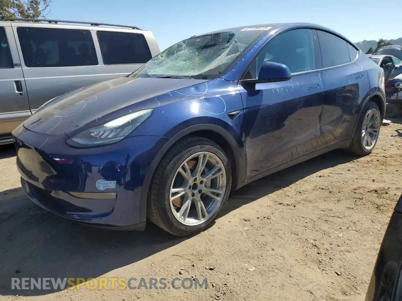 1 Photograph of a damaged car 5YJYGDEE5MF094510 TESLA MODEL Y 2021