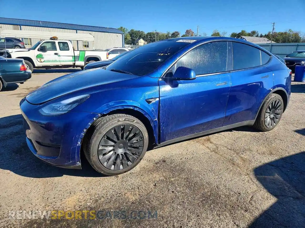 1 Photograph of a damaged car 5YJYGDEE5MF117798 TESLA MODEL Y 2021