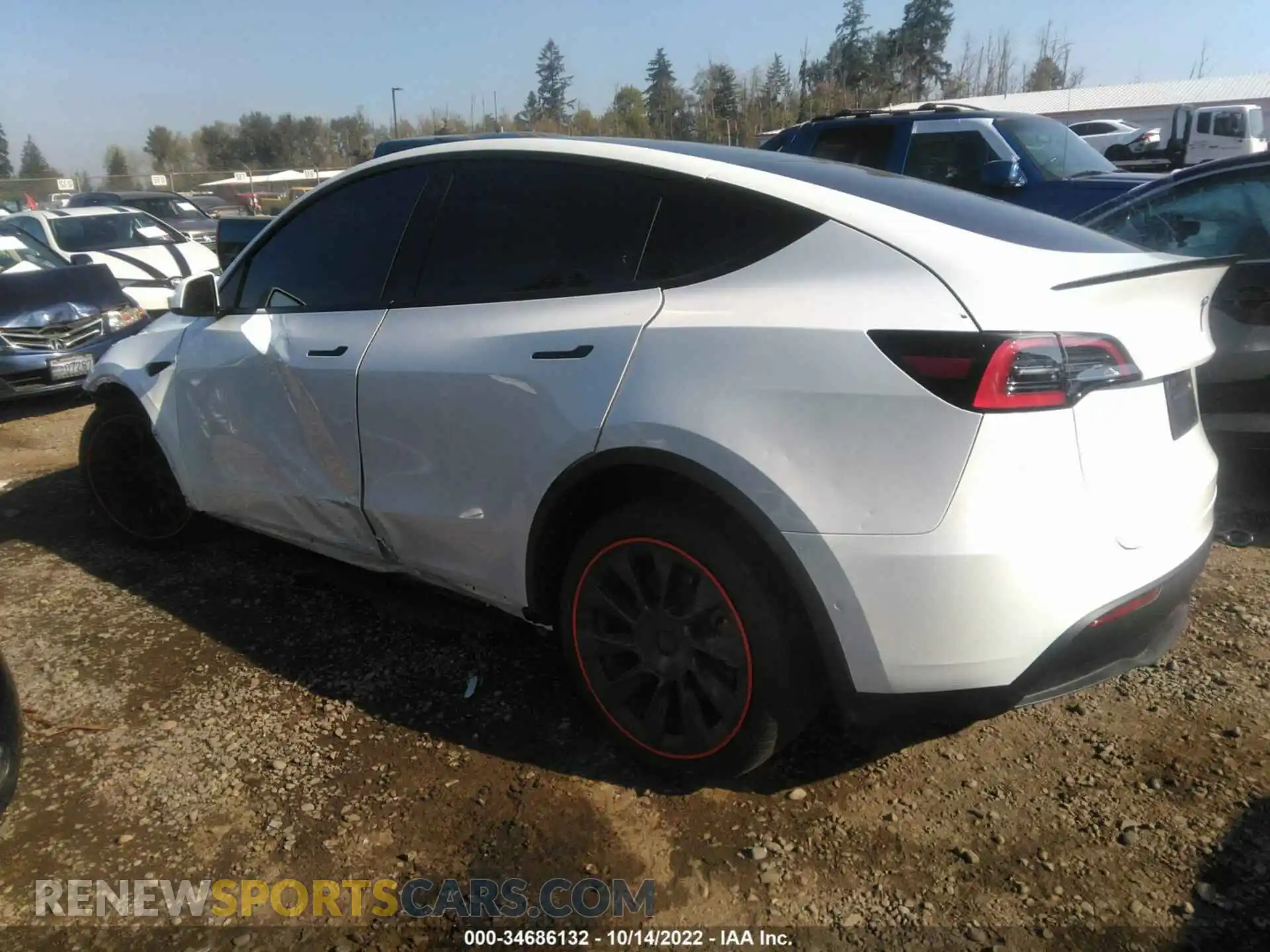 3 fotografías del automóvil dañado 5YJYGDEE5MF119762 TESLA MODEL Y 2021