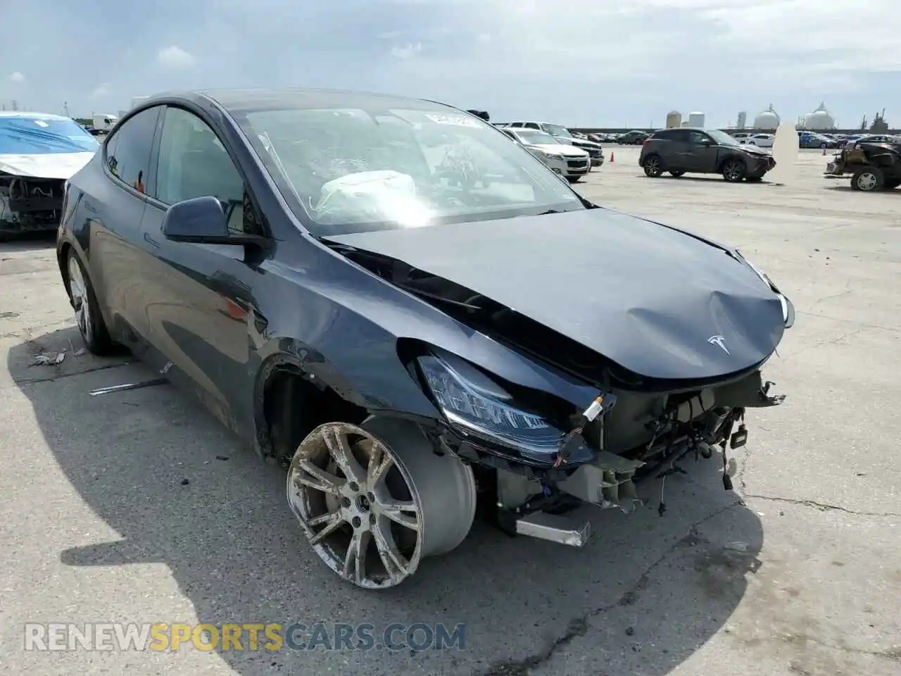 1 Photograph of a damaged car 5YJYGDEE5MF138344 TESLA MODEL Y 2021