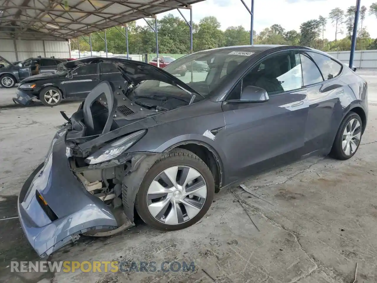 1 Photograph of a damaged car 5YJYGDEE5MF176821 TESLA MODEL Y 2021