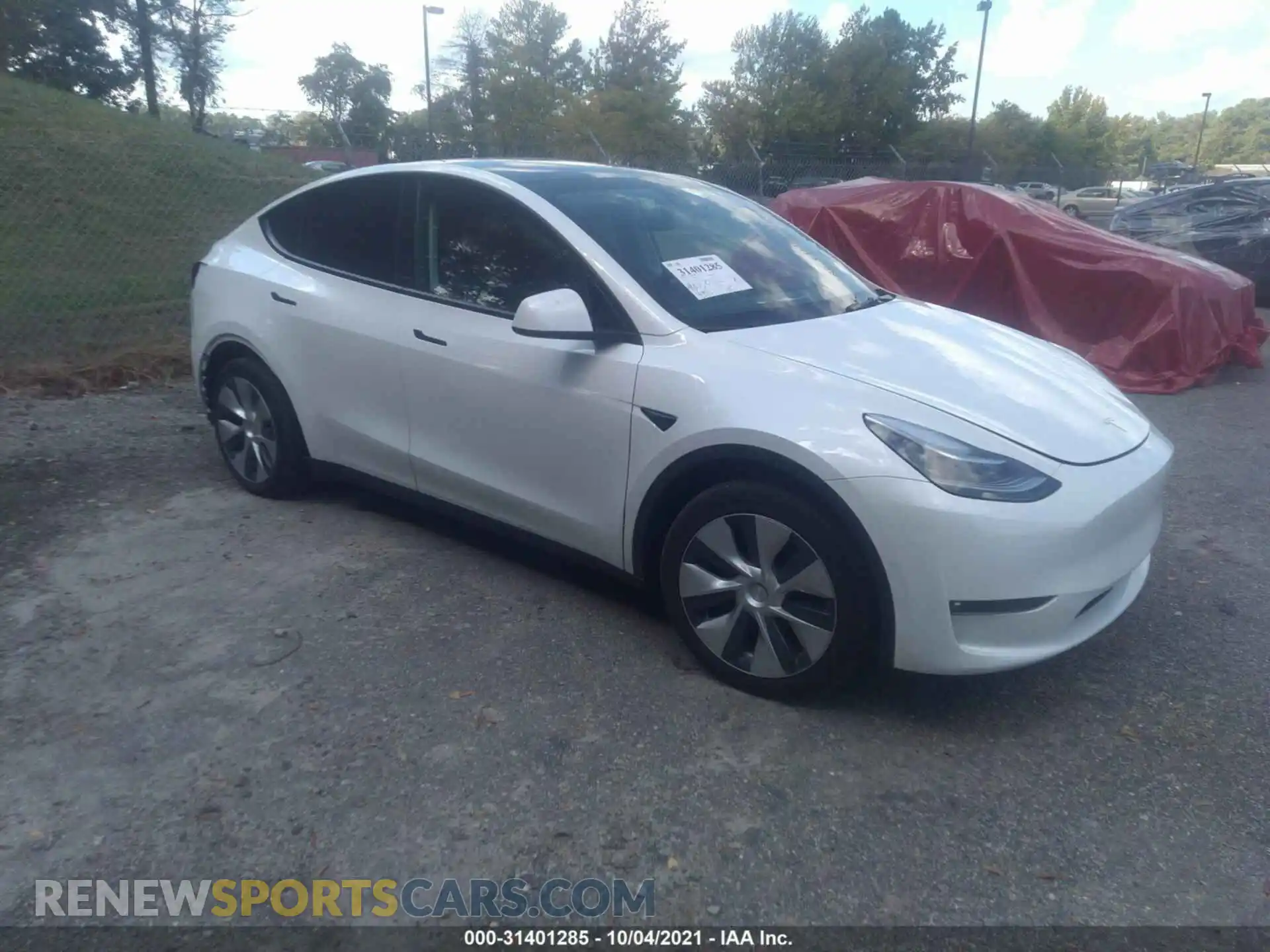 1 Photograph of a damaged car 5YJYGDEE5MF204357 TESLA MODEL Y 2021