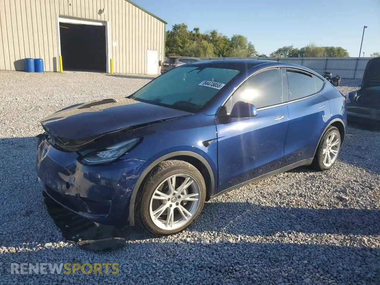 1 Photograph of a damaged car 5YJYGDEE5MF208649 TESLA MODEL Y 2021