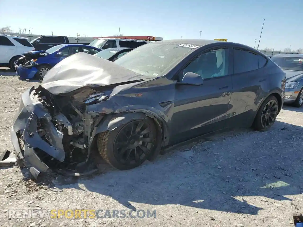 1 Photograph of a damaged car 5YJYGDEE5MF211051 TESLA MODEL Y 2021