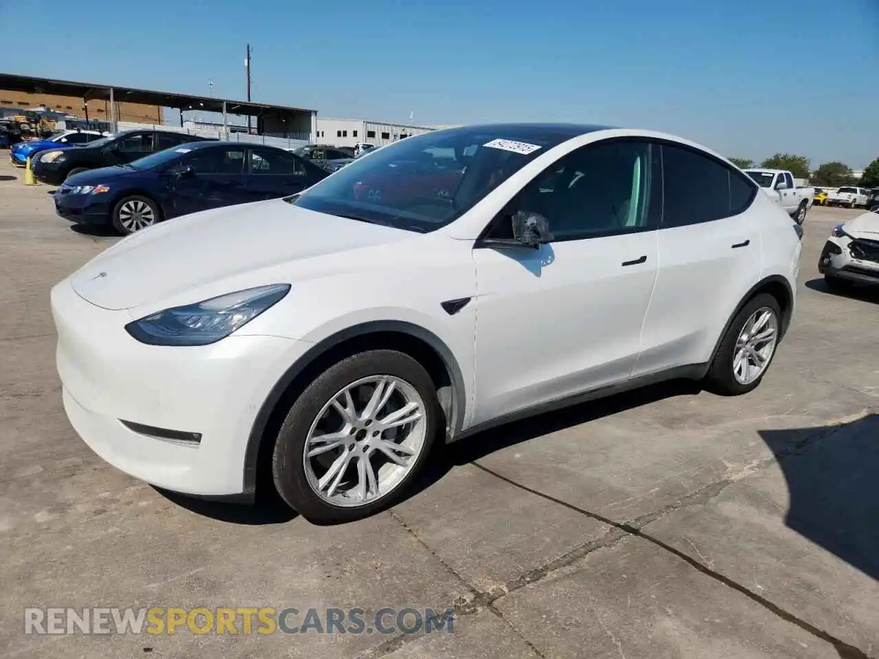 1 Photograph of a damaged car 5YJYGDEE5MF255969 TESLA MODEL Y 2021