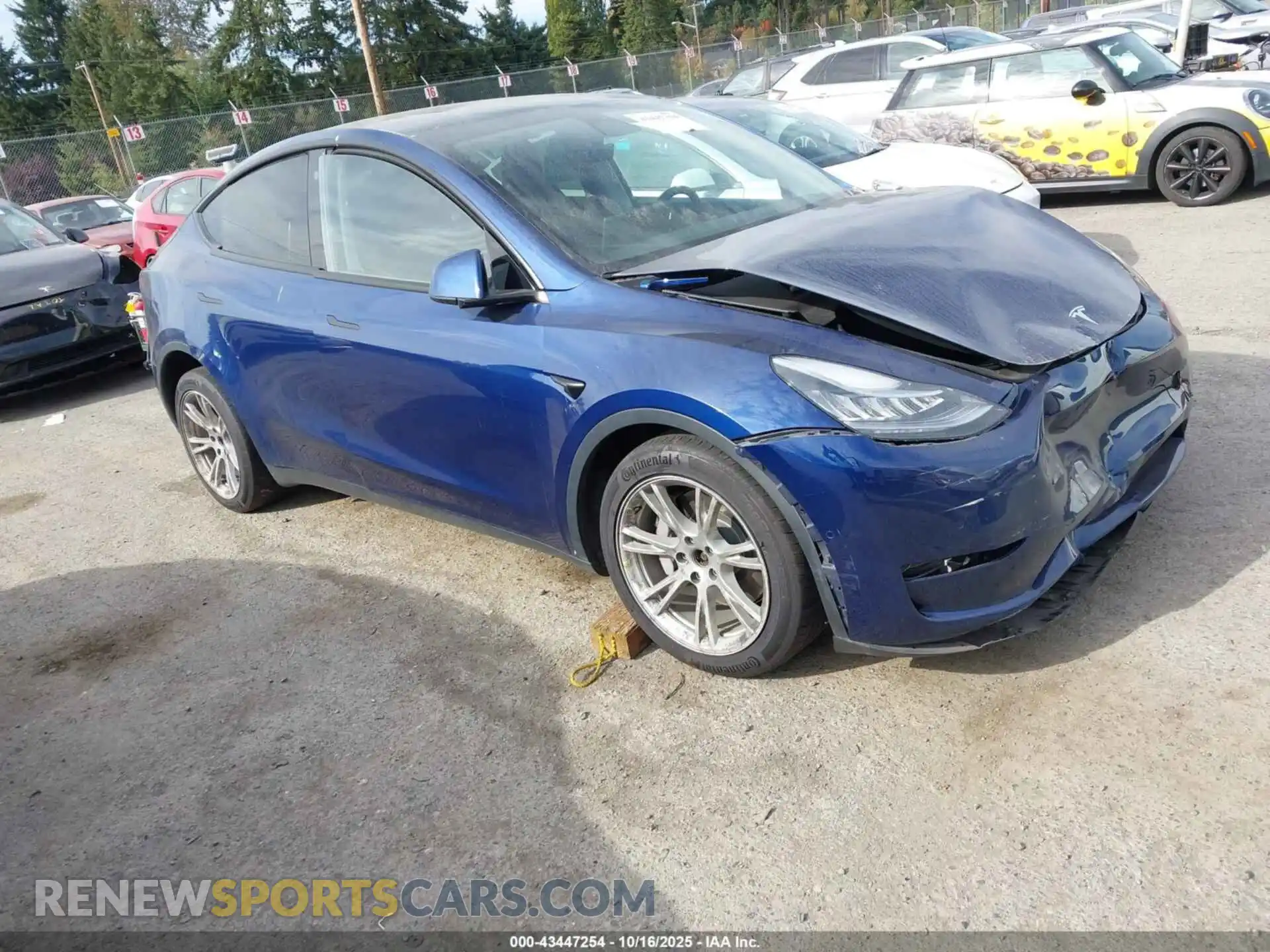 1 Photograph of a damaged car 5YJYGDEE5MF260055 TESLA MODEL Y 2021