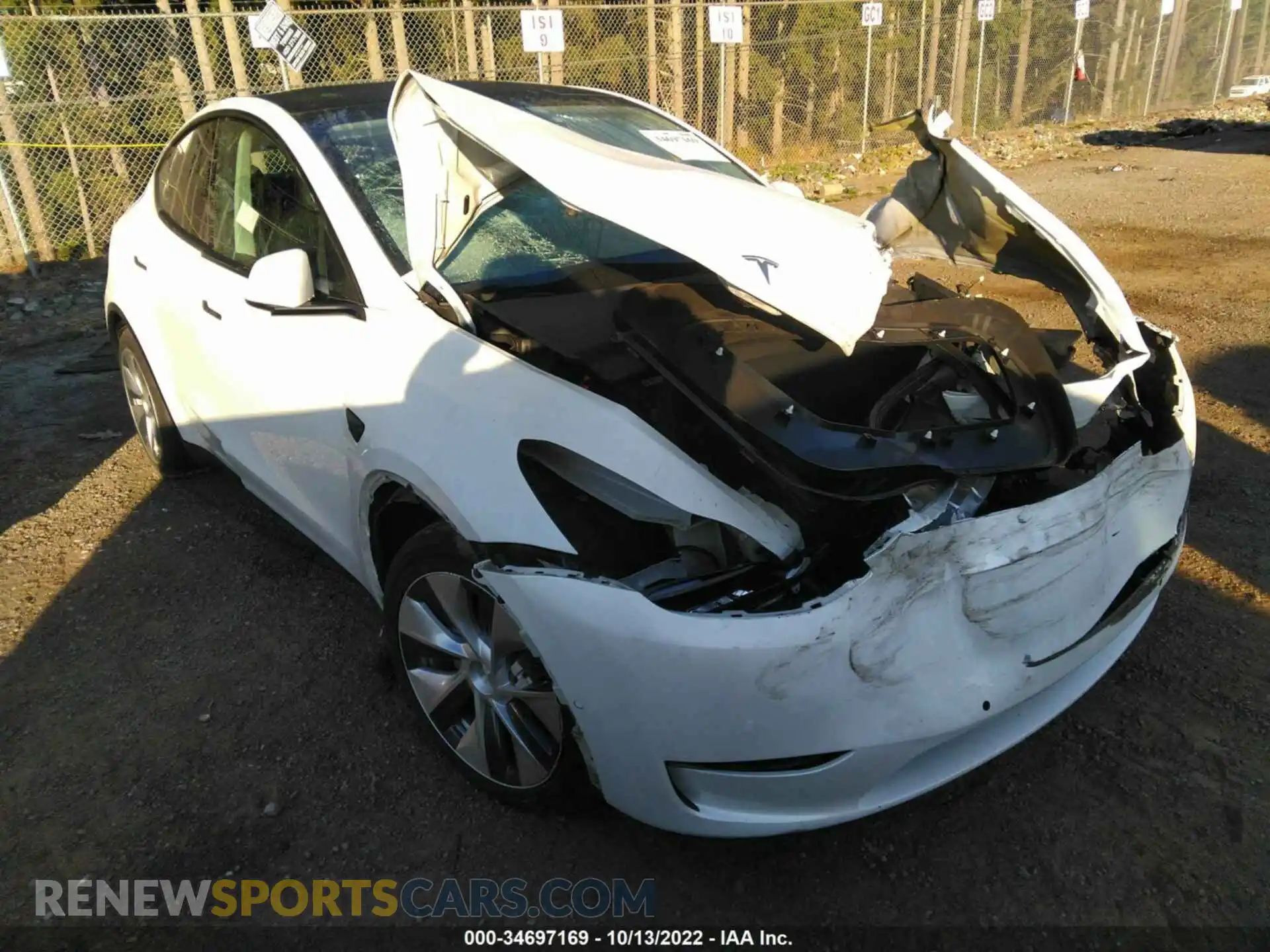 1 Photograph of a damaged car 5YJYGDEE5MF286848 TESLA MODEL Y 2021
