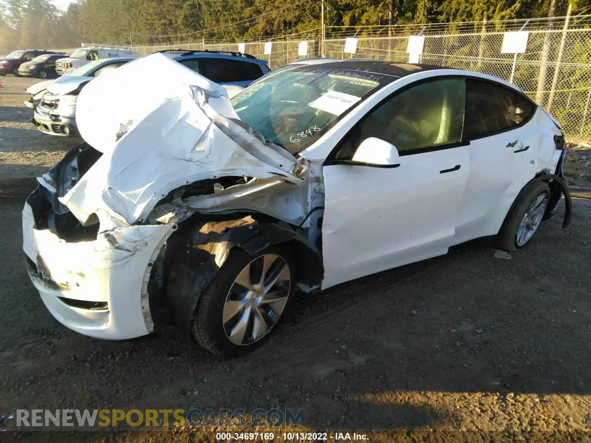 2 Photograph of a damaged car 5YJYGDEE5MF286848 TESLA MODEL Y 2021