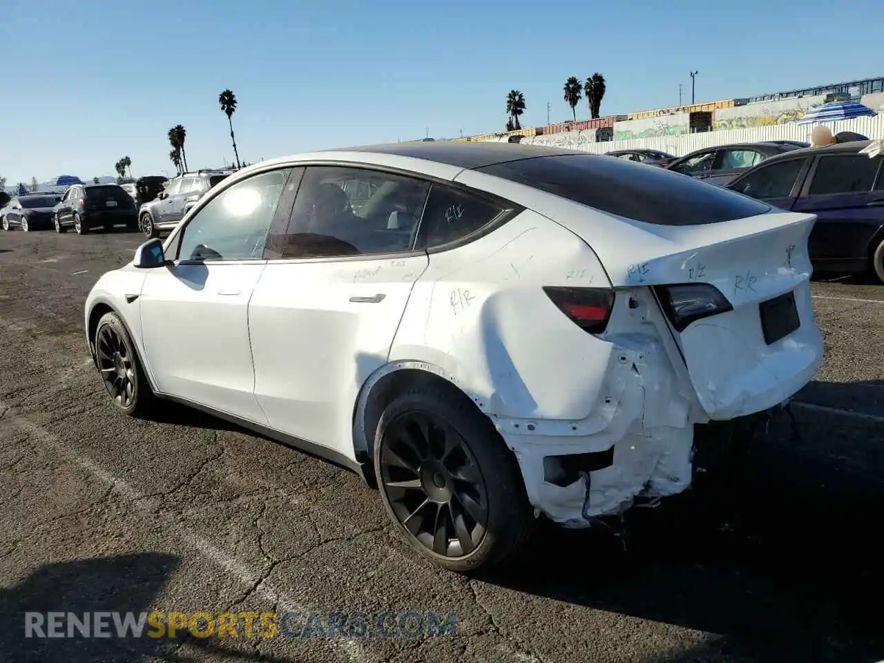2 Photograph of a damaged car 5YJYGDEE6MF071155 TESLA MODEL Y 2021