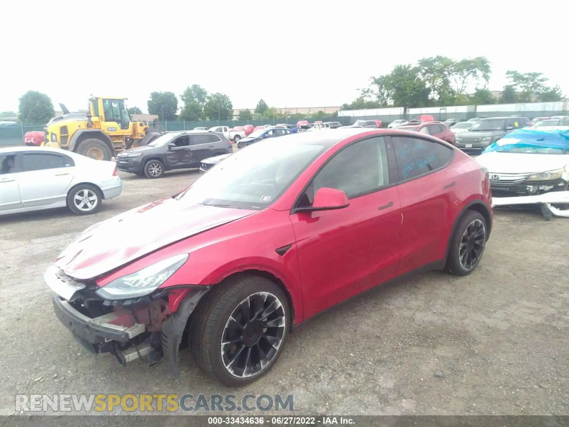 2 Photograph of a damaged car 5YJYGDEE6MF080342 TESLA MODEL Y 2021