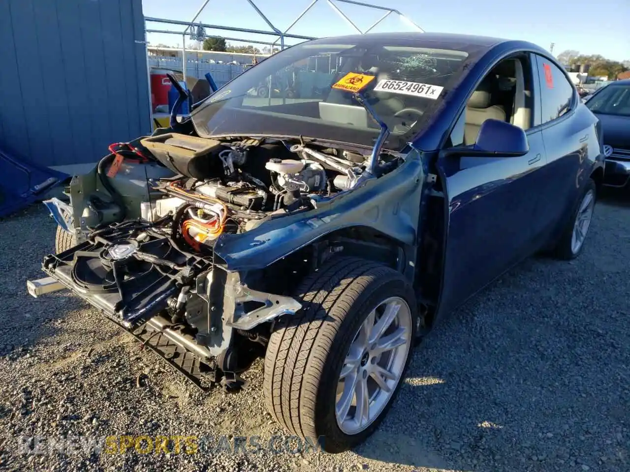 2 Photograph of a damaged car 5YJYGDEE6MF082561 TESLA MODEL Y 2021
