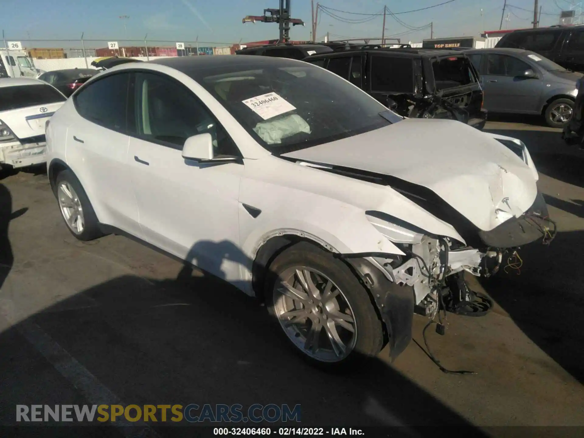1 Фотография поврежденного автомобиля 5YJYGDEE6MF090448 TESLA MODEL Y 2021