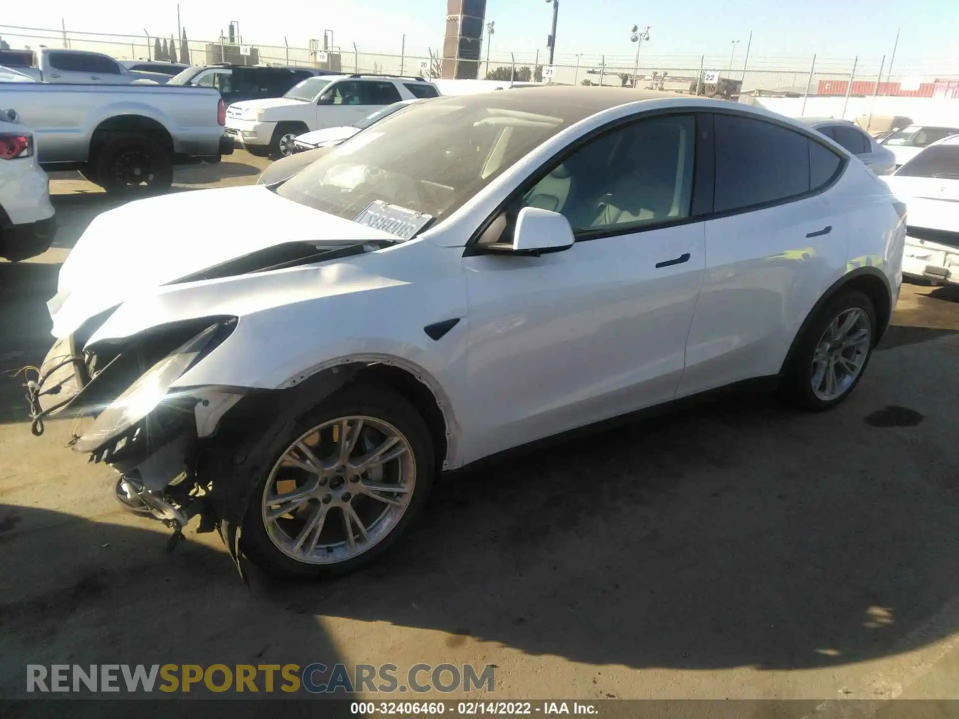 2 Фотография поврежденного автомобиля 5YJYGDEE6MF090448 TESLA MODEL Y 2021